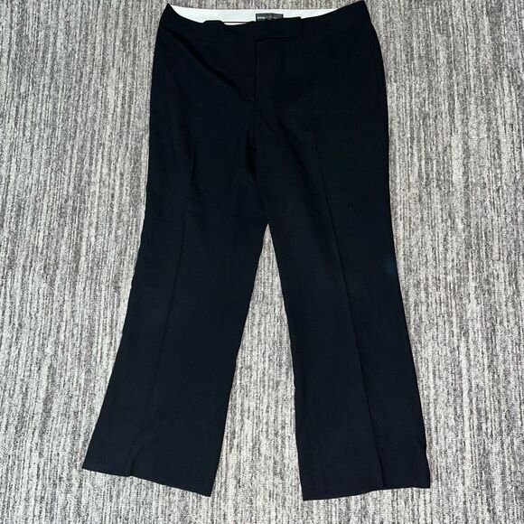 Dana Buchman Womens Size 10 Cropped‎ 100% Wool Dress Pants Black Mid Rise - Picture 1 of 7